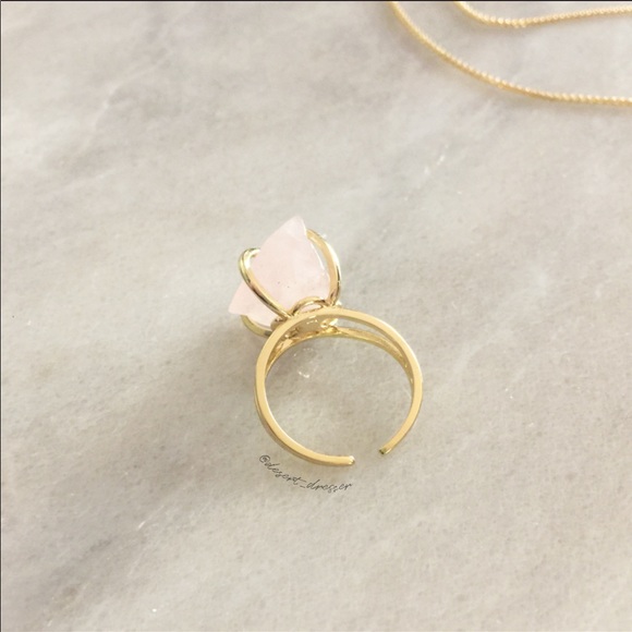 Raw Rose Quartz Ring - Picture 7 of 12